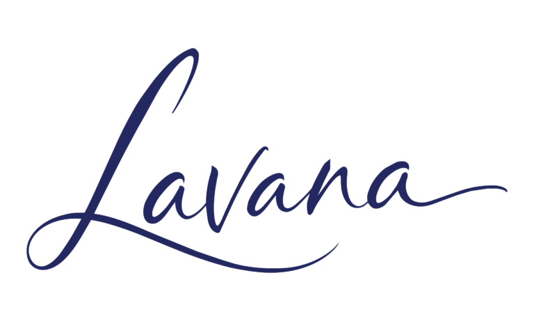 Logo of Lavana written in blue